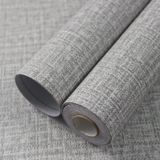 Papel De Parede Wadile Grasscloth Peel And Stick Cinza Claro 4m²