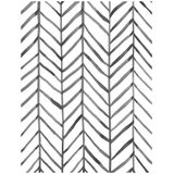 Papel De Parede Haokhome 96020-1 Modern Stripe Herringbone Preto Branco