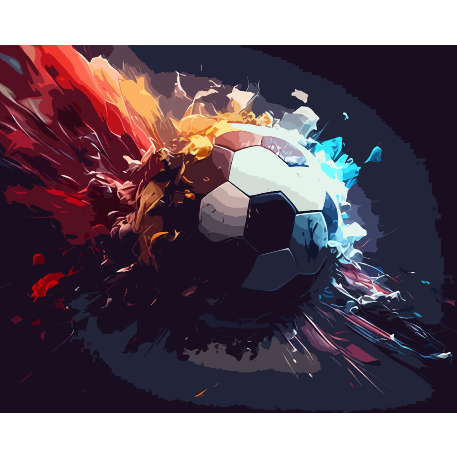 Paint By Numbers Aihonmin Vintage Soccer Para Adultos