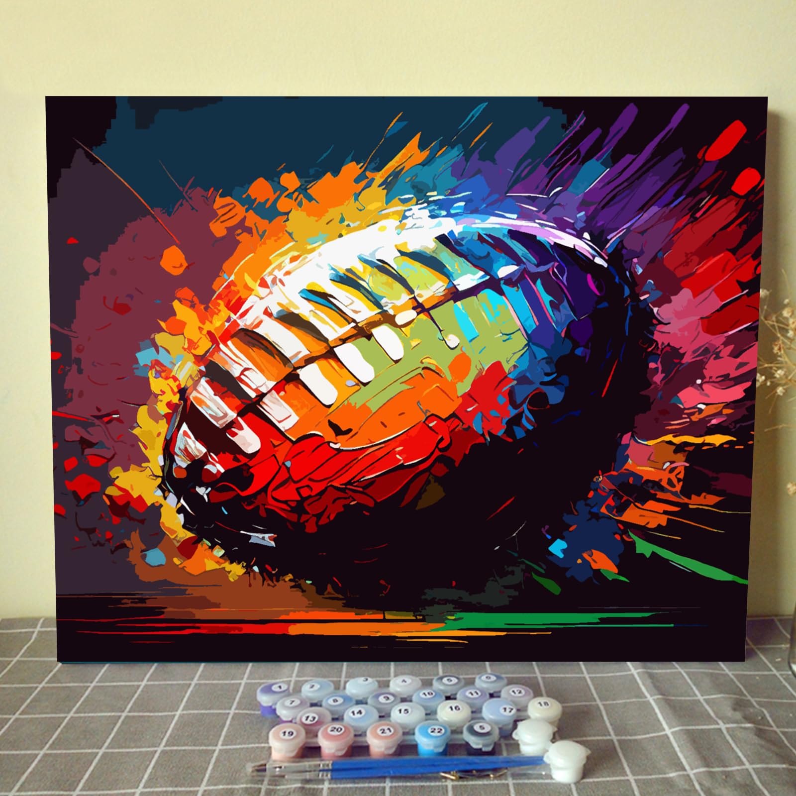 Kit Paint By Numbers Aihonmin Rugby Sports Lovers 40x50cm