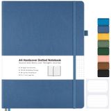 Caderno De Capa Dura Journal Maleden Dotted A4 21x29,7 Cm Azul
