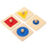 Quebra-cabeça De Madeira Thoth Montessori First Shapes Para Criança