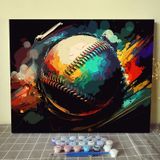 Pintura Por Números Pintura Rústica Abstrata De Rúgbi De Aihonmin