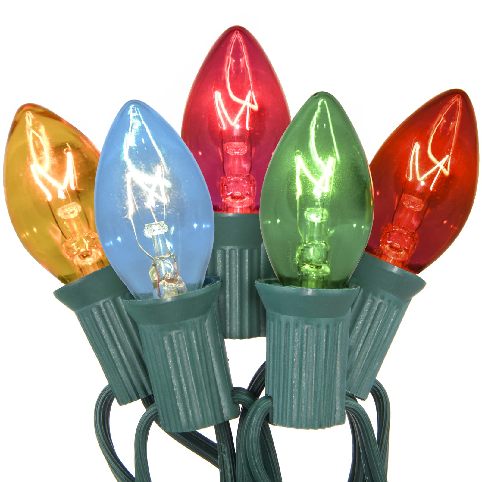 Luzes De Natal Sunsgne Multicolor C7 Incandescentes 25 Pés