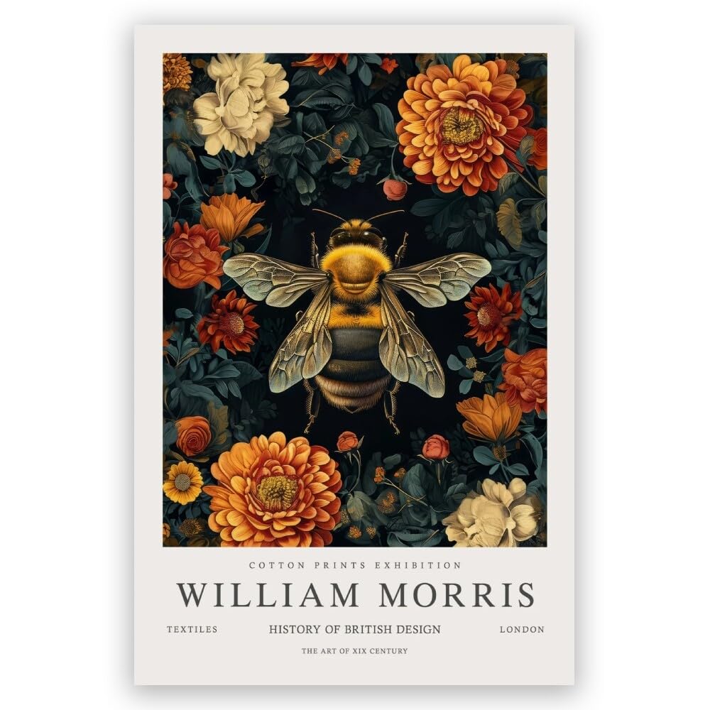 Impressão Em Tela Yydringoxile William Morris Bee Wall Art 40x60cm