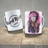 Caneca De Porcelana 325ml Decorada Ícones Da Música Axl