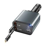 Carregador De Carro Hatalkin Retrátil 69w Pd 3.0 Para Iphone Galaxy