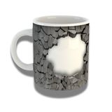 Caneca De Porcelana 325ml Com Design 3d Exclusivo Pedras