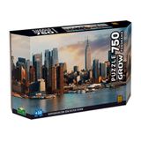 Quebra-cabeça 750 Peças Panorama Entardecer Em Nova York - Grow 4259