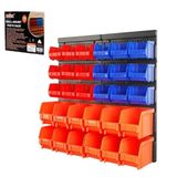 Gaveteiro Parede Kit 30 Caixas Armazenamento Mecanico Armario Parafusos Rack Organizador Oficina Multiuso