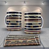 Caneca De Porcelana 325ml Decorada Tribal Tribal 6