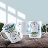 Caneca De Porcelana 325ml Flork Profissões Masculino Contador