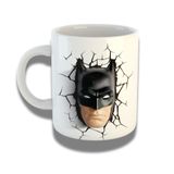 Caneca De Porcelana 325ml Com Design 3d Exclusivo Batman