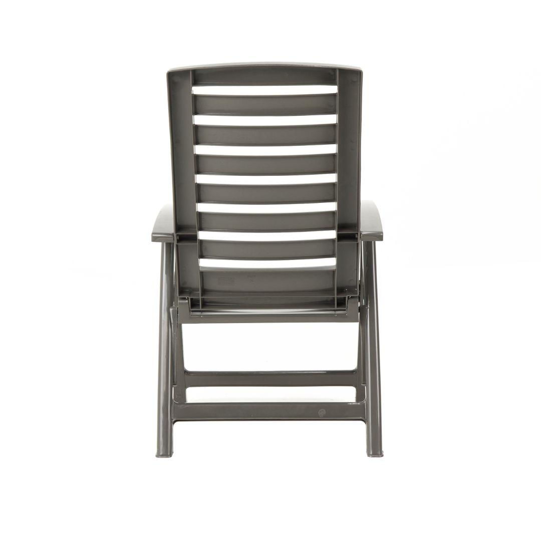 Kit 4 Cadeiras Ipanema De Praia E Jardim Reclinável - Cinza