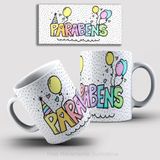 Caneca De Porcelana 325ml Decorada Feliz Aniversário Feliz Aniversário 4
