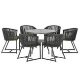 Mesa E 6 Cadeiras E Noronha Preto E13 Trama Original Preto