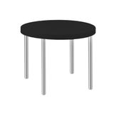 Mesa Redonda Manila 90cm Pé Alumínio - Preto / Preto
