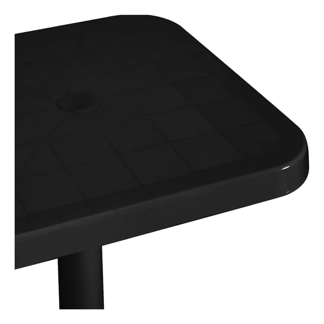 Kit 2 Mesa Quadrada Gardenlife Iguazu Desmontável Bar - Preto