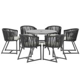 Mesa E 6 Cadeiras E Noronha Preto E3 Trama Original Preto