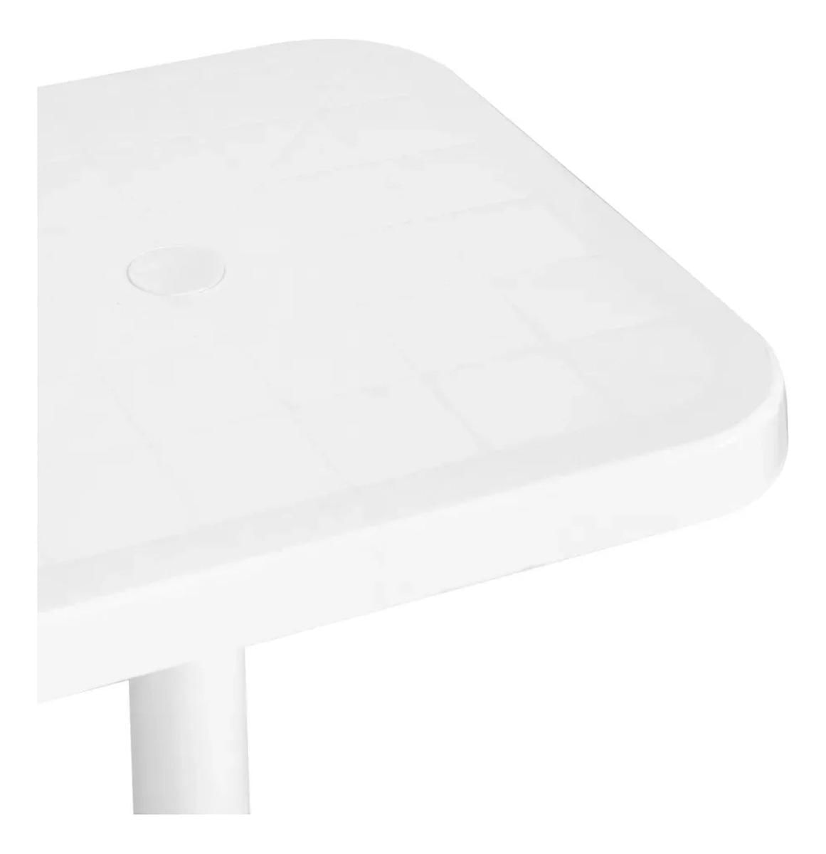 Kit 2 Mesa Quadrada Gardenlife Iguazu Desmontável Bar - Branco