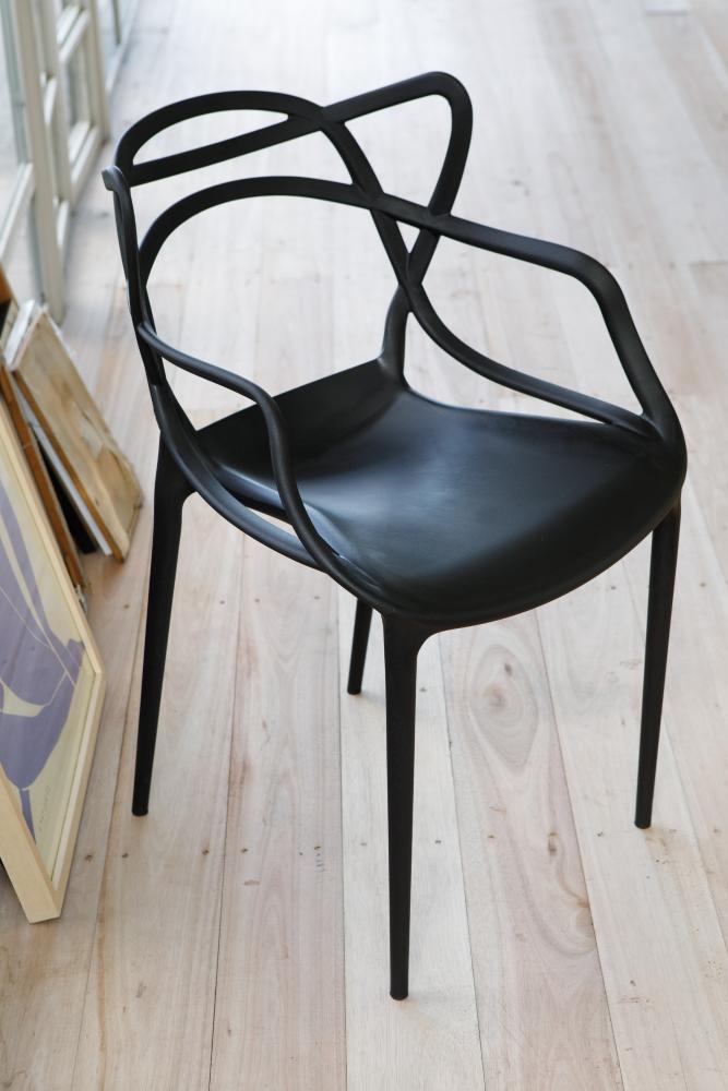 Kit 8 Cadeiras De Design Allegra Interior E Exterior - Preto