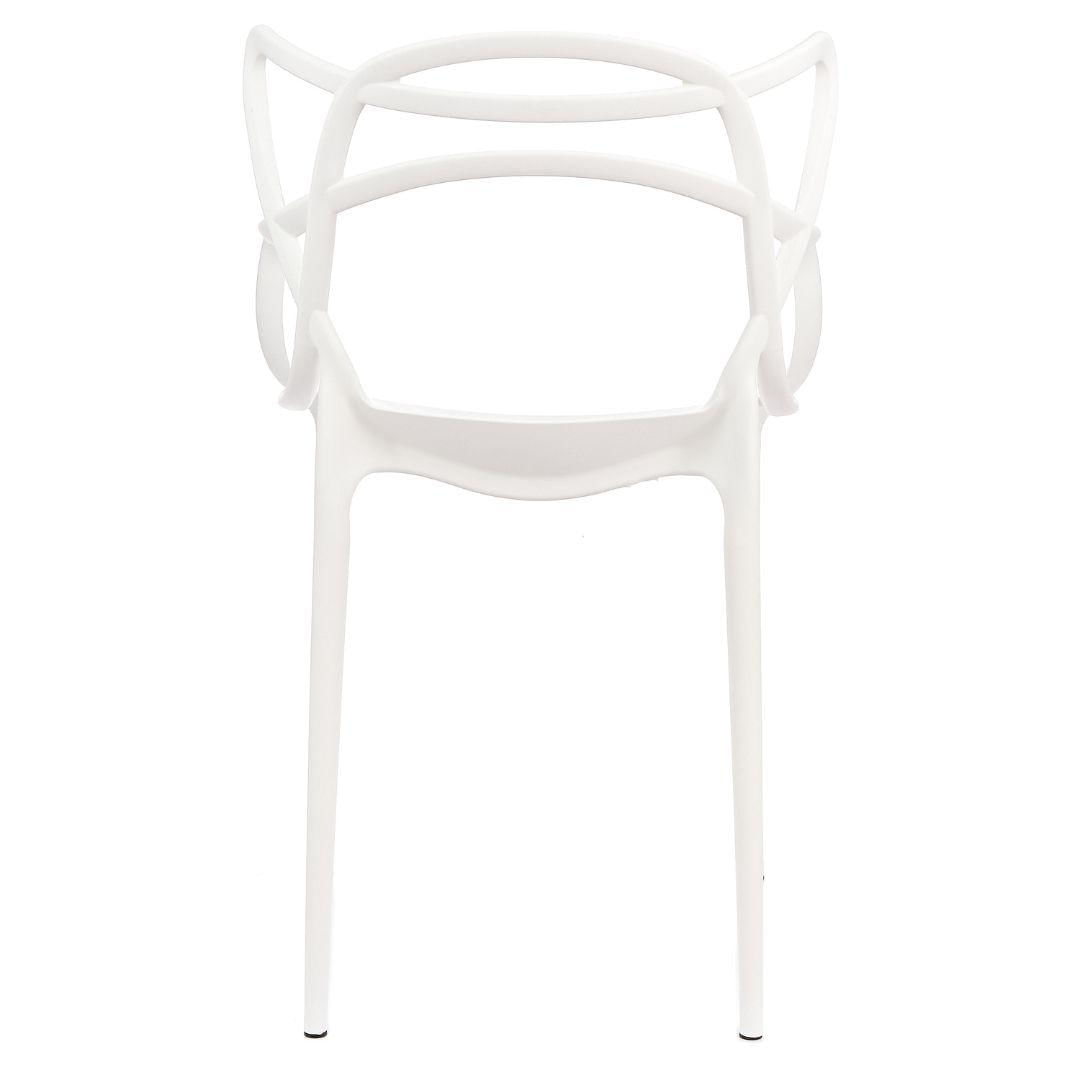 Kit 8 Cadeiras De Design Allegra Interior E Exterior - Branca