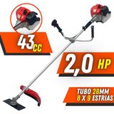 Roçadeira Aparador De Grama Cg430p Com Faca 2p + Óleo Toyama