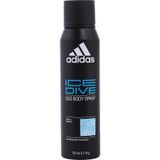 Água De Cheiro Masculina Adidas Ice Dive 48h Desodorante Spray Corporal 150 Ml