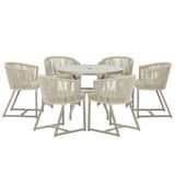 Mesa E 6 Cadeiras De Jantar Noronha Fendi E7 Trama Original Rami