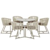 Mesa E 6 Cadeiras De Jantar Noronha Fendi E9 Trama Original Rami