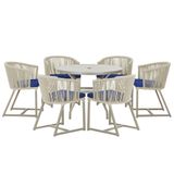 Mesa E 6 Cadeiras De Jantar Noronha Fendi E10 Trama Original Rami