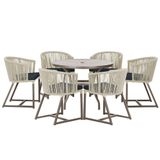 Mesa Com 6 Cadeiras De Jantar Noronha E12 Trama Original Rami