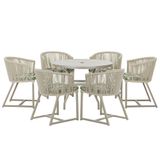 Mesa E 6 Cadeiras De Jantar Noronha Fendi E5 Trama Original Rami
