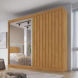 Guarda Roupa Casal 100% Mdf 2 Portas De Correr 4 Gavetas Atlanta Made Marcs