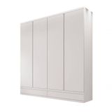 Guarda-roupa Solteiro 4 Portas 5 Gavetas Mdf - Paris-branco - Bianchi Móveis