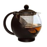 Chaleira Infusora 1250 Ml Bule Vidro Filtro Inox Coador Chá