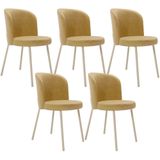 Kit 5 Cadeiras Sala De Jantar Estofada Gavi Arena L02 Couríssimo Fendi Lyam Decor