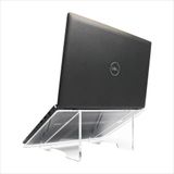 Suporte Base Notebook 15 Ergonômico Inclinado Acrílico Premium Transparente Organizador Escritório