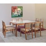 Sala De Jantar Completa 8 Cadeiras 1,40 Jade Decora Móveis