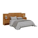 Cabeceira Para Cama De Casal-queen Rubi 2 Mesas De Cabeceira Cinamomo