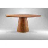 Mesa De Jantar Redonda Laminada - Dora-1,35m Requinte Salas
