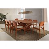 Sala De Jantar Madeira Maciça 8 Cadeiras 2,20x1,10m - Aurora-turquia - Espresso Móveis