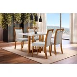 Sala De Jantar Madeira Maciça Com 4 Cadeiras 1,20x0,80m - Talia - Espresso Móveis
