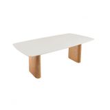 Mesa De Jantar Laminada Com Vidro - Grécia-1,80x1,0m - Requinte Salas