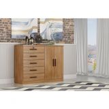 Cômoda Para Quarto Com Sapateira 5 Gavetas - Space-cumaru - Móveis Novo Horizonte