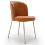 Cadeira Para Sala De Jantar Cozinha Estofada Gavi Arena L02 Couríssimo Canela Lyam Decor