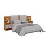 Cabeceira Para Cama De Casal-queen Rubi 2 Mesas De Cabeceira Cinamomo Off