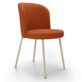Cadeira Para Sala De Jantar Cozinha Estofada Gavi Arena L02 Tecido Terracota Lyam Decor