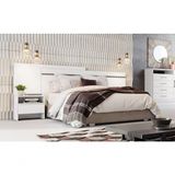 Cabeceira Para Cama Box Casal Com 2 Mesas De Cabeceira - Volga-branco - Móveis Novo Horizonte
