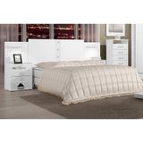 Cabeceira Para Cama De Casal-queen Rubi 2 Mesas De Cabeceira Branco